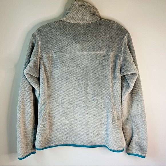 Patagonia ReTool Grey and Teal Snap Up Fleece - Picture 3 of 8
